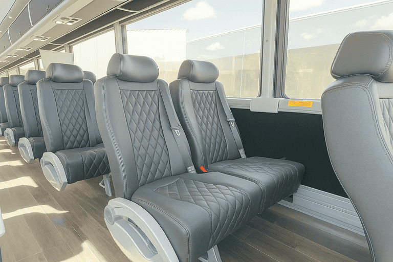 interior of Charter Bus Rental Cheyenne charter bus